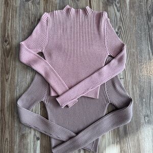 Set of 2 small Ribbed Women's top Sweater